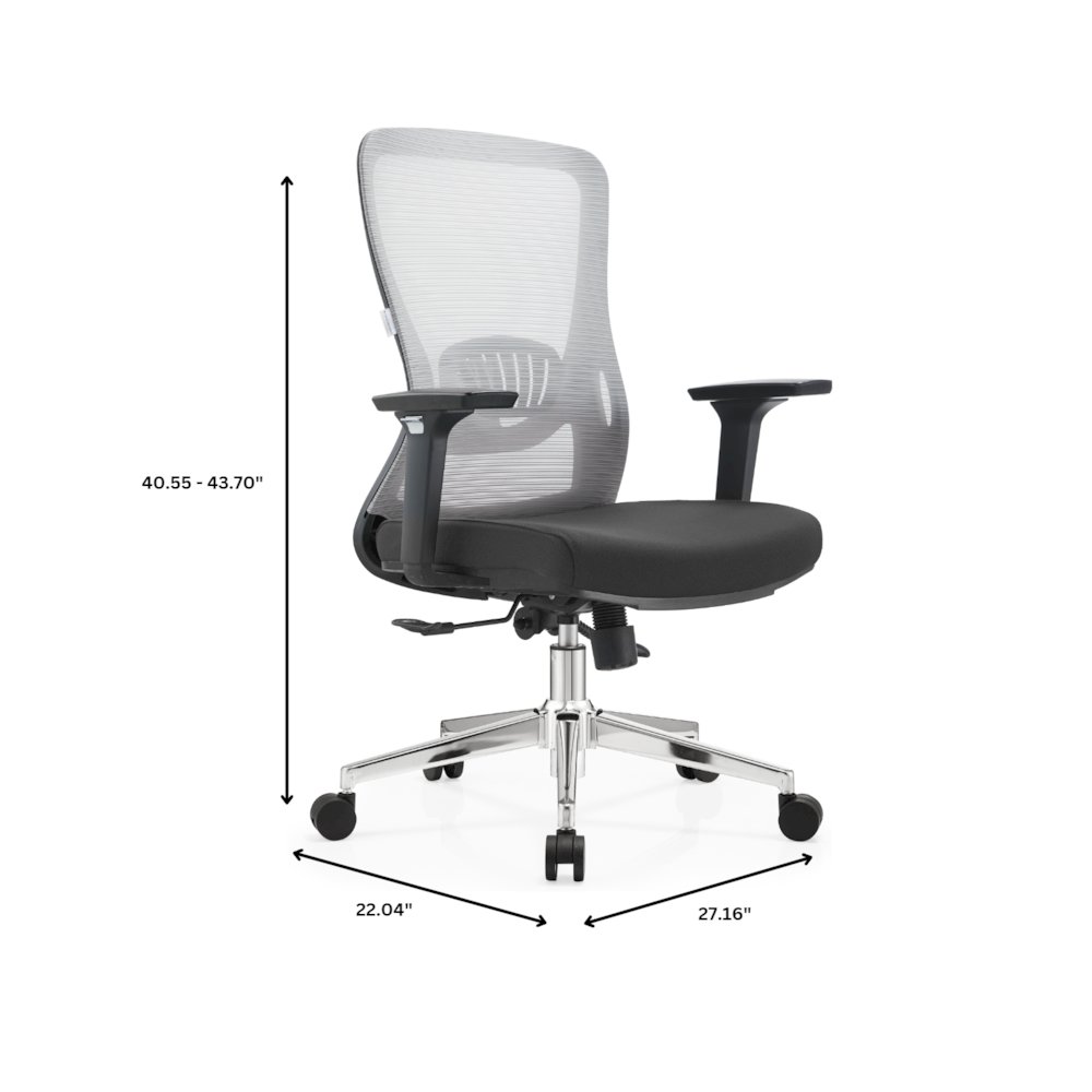 Office Adorit Series Office Task Chair In Light Grey. Picture 26