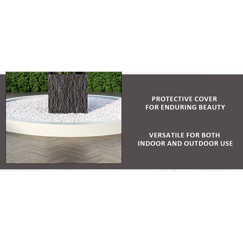 Verdura Series Cubic Poly Stone Planter in Dotted Blck 21.7 Cube. Picture 4