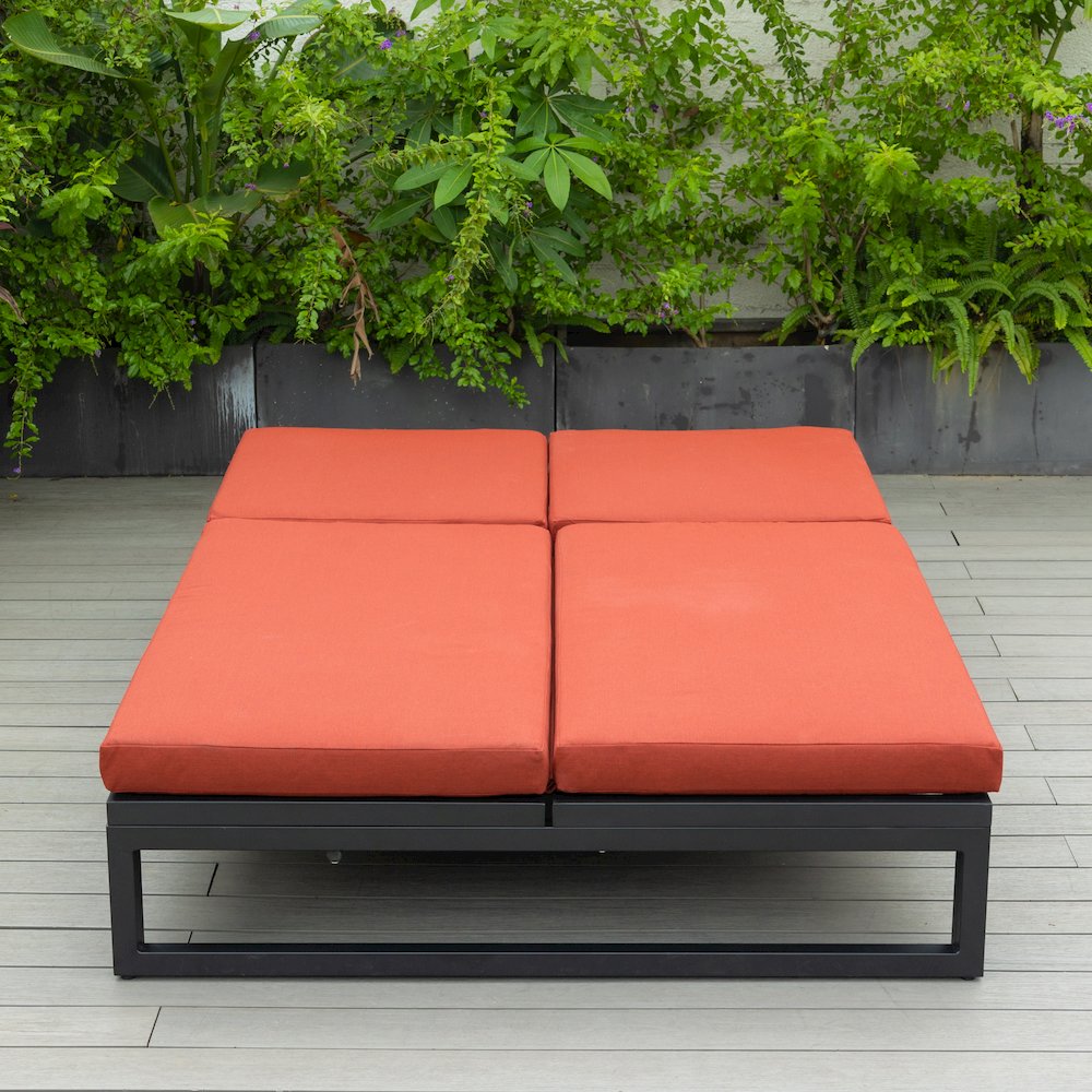 Chelsea Convertible Lounge Reclining Double Chaise With Cushions. Picture 37