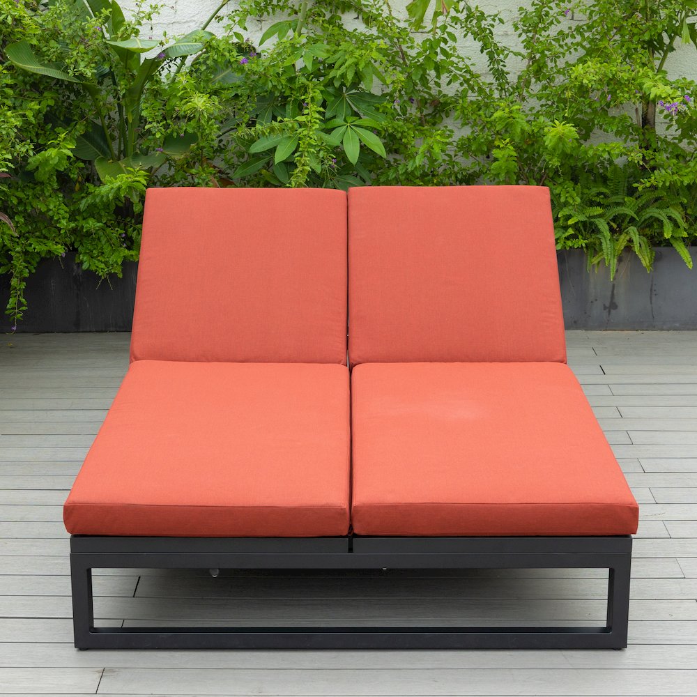 Chelsea Convertible Lounge Reclining Double Chaise With Cushions. Picture 39