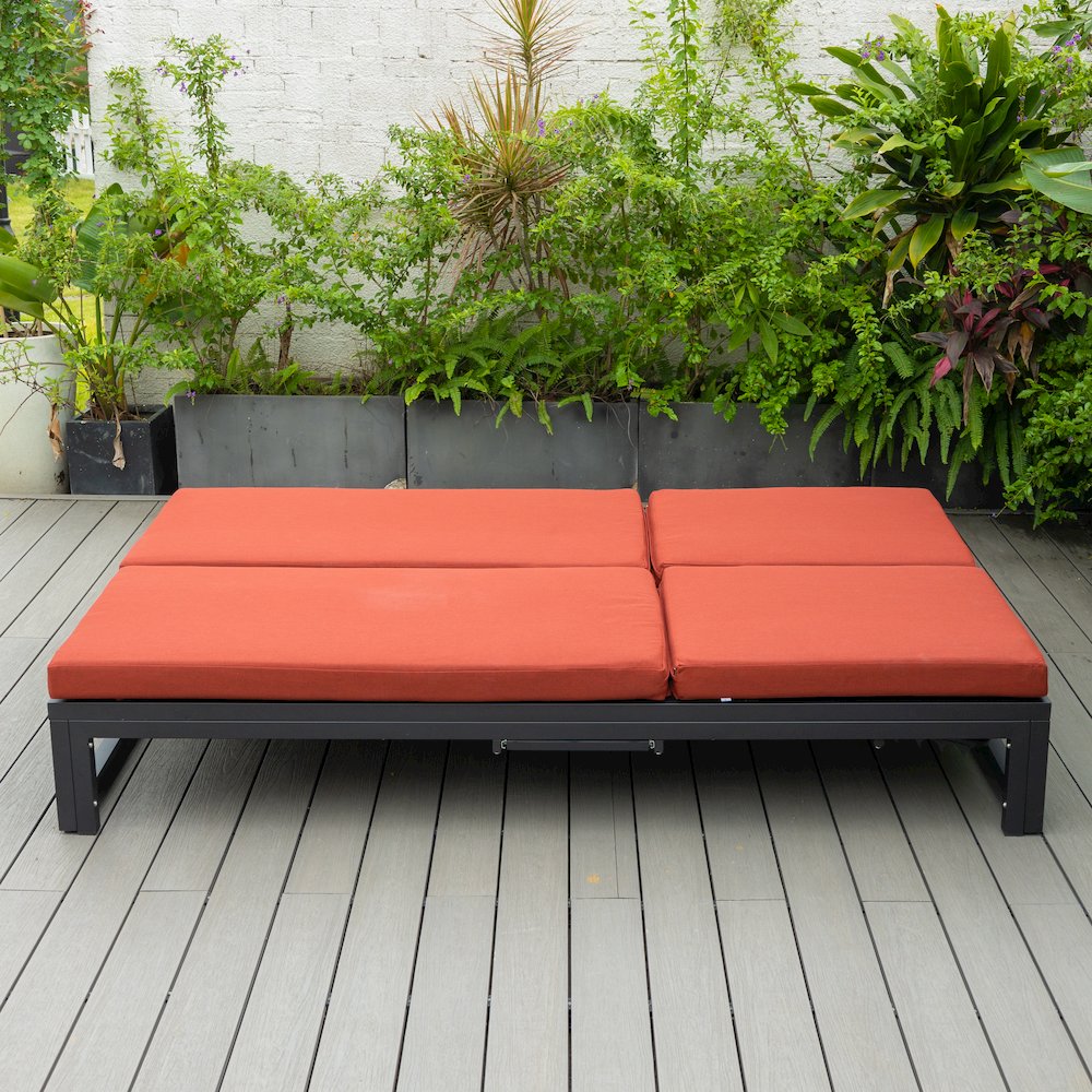 Chelsea Convertible Lounge Reclining Double Chaise With Cushions. Picture 52