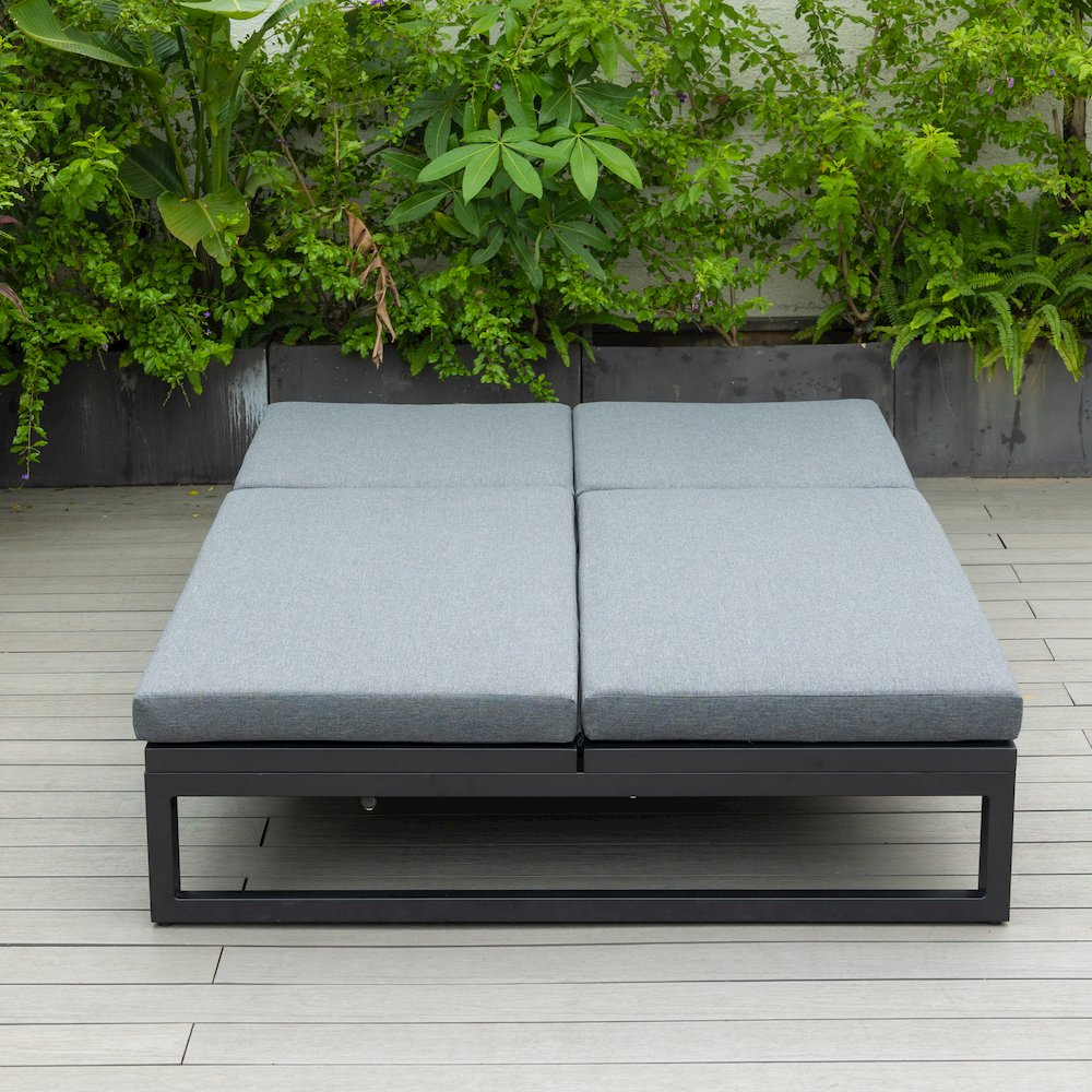 Chelsea Convertible Lounge Reclining Double Chaise With Cushions. Picture 21