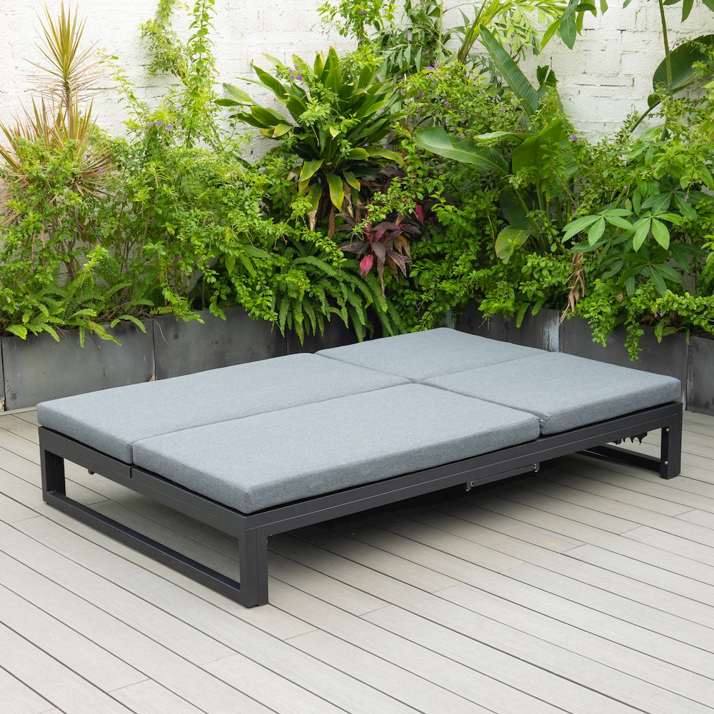Chelsea Convertible Lounge Reclining Double Chaise With Cushions. Picture 49