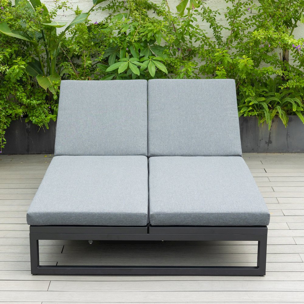 Chelsea Convertible Lounge Reclining Double Chaise With Cushions. Picture 25