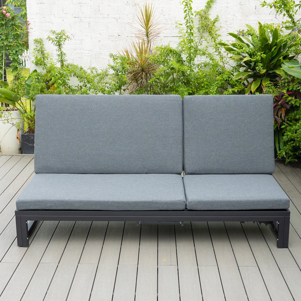 Chelsea Convertible Lounge Reclining Double Chaise With Cushions. Picture 50