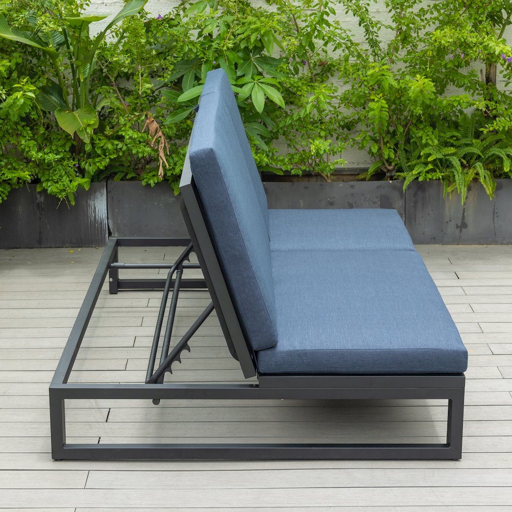 Chelsea Convertible Lounge Reclining Double Chaise With Cushions. Picture 26