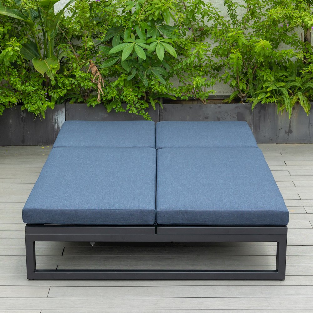 Chelsea Convertible Lounge Reclining Double Chaise With Cushions. Picture 27