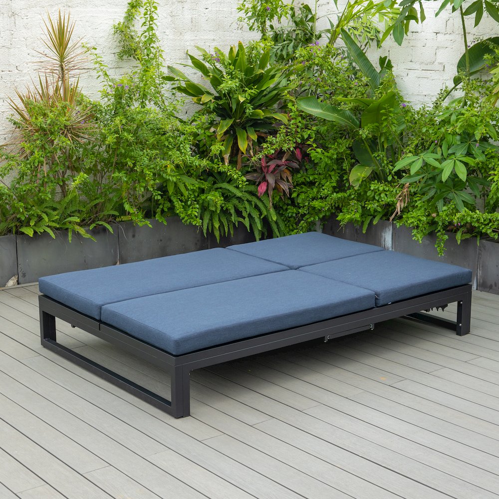 Chelsea Convertible Lounge Reclining Double Chaise With Cushions. Picture 54