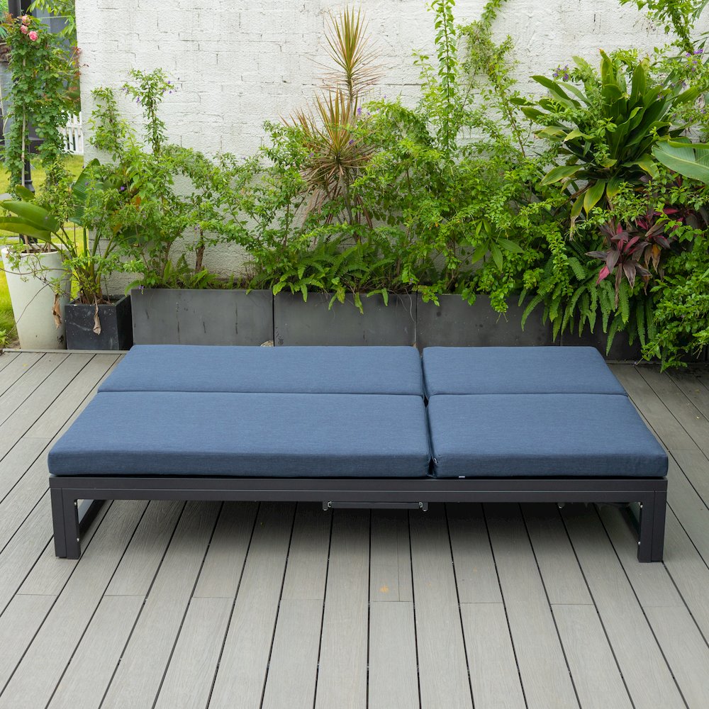 Chelsea Convertible Lounge Reclining Double Chaise With Cushions. Picture 28