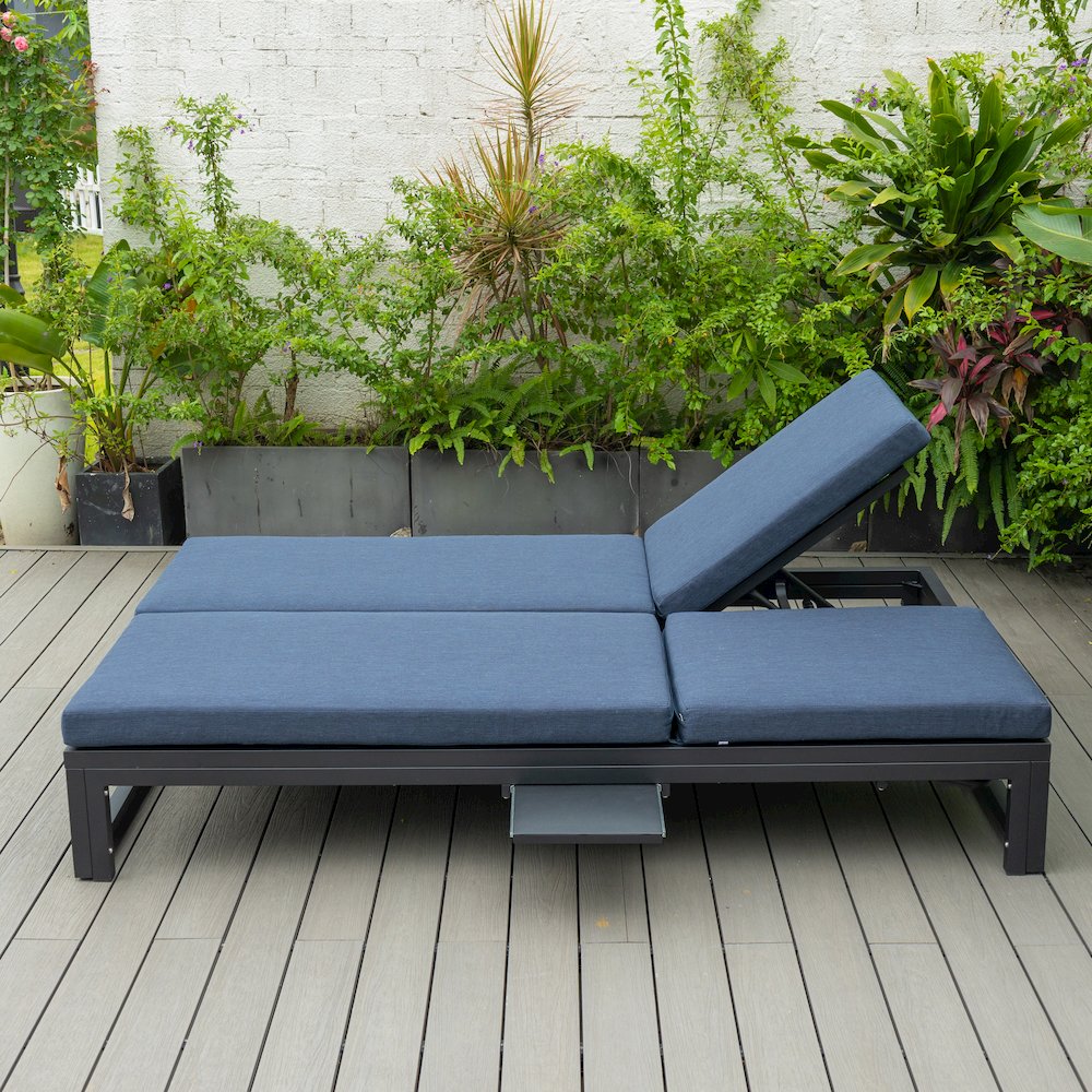 Chelsea Convertible Lounge Reclining Double Chaise With Cushions. Picture 50