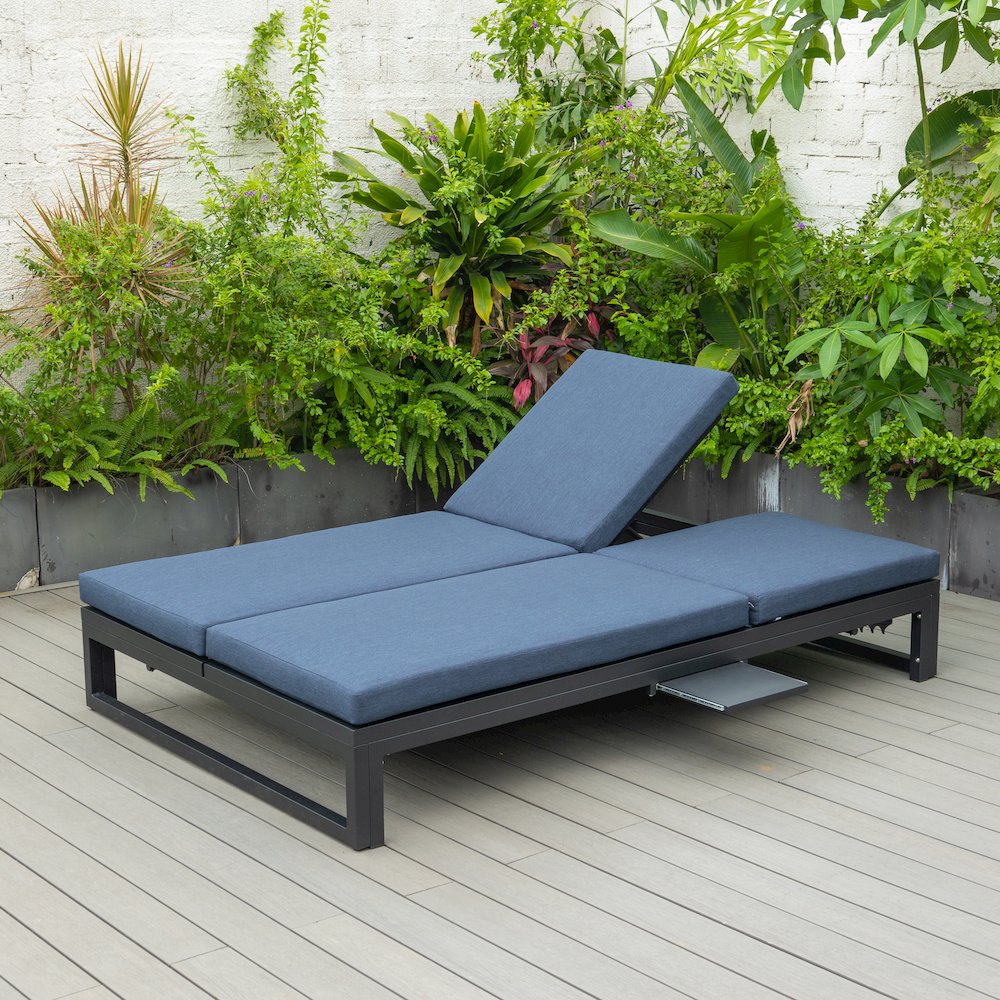 Chelsea Convertible Lounge Reclining Double Chaise With Cushions. Picture 52