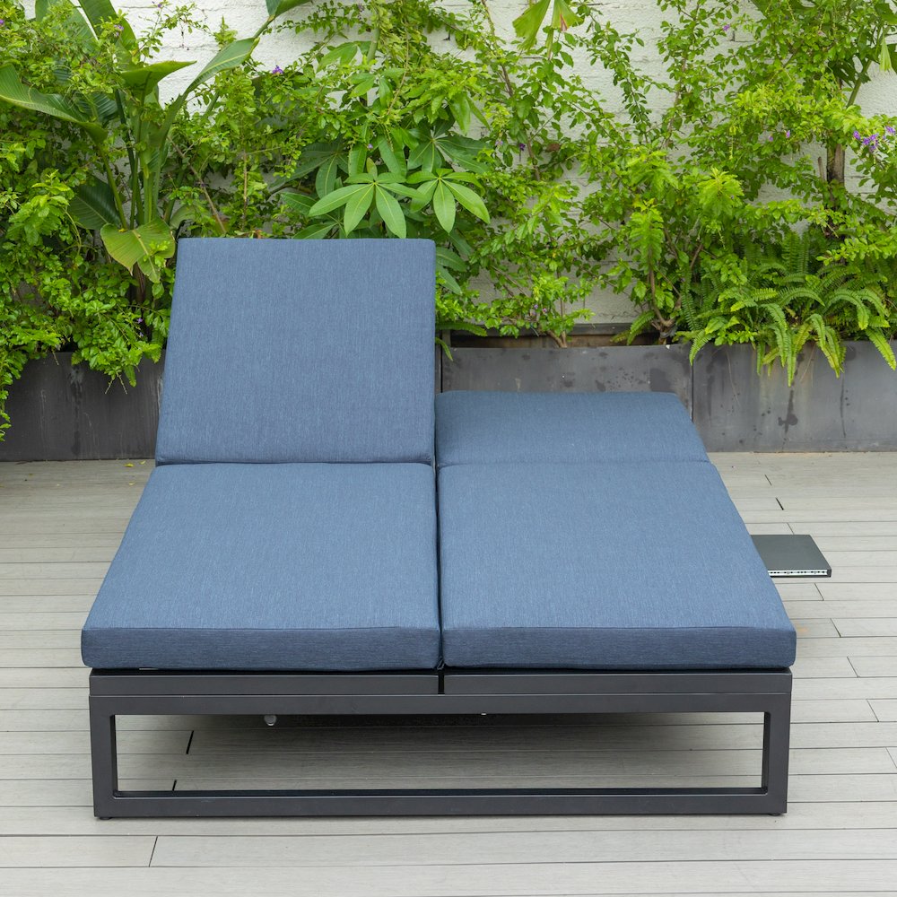 Chelsea Convertible Lounge Reclining Double Chaise With Cushions. Picture 29