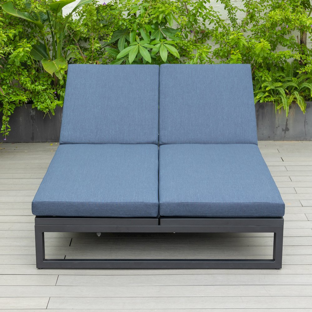 Chelsea Convertible Lounge Reclining Double Chaise With Cushions. Picture 30