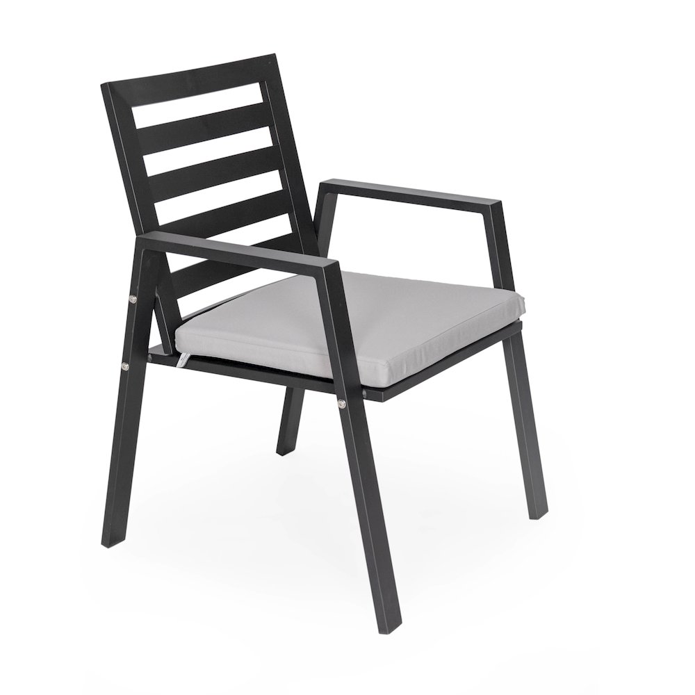 Chelsea Modern Patio Dining Armchair Set of 2. Picture 122