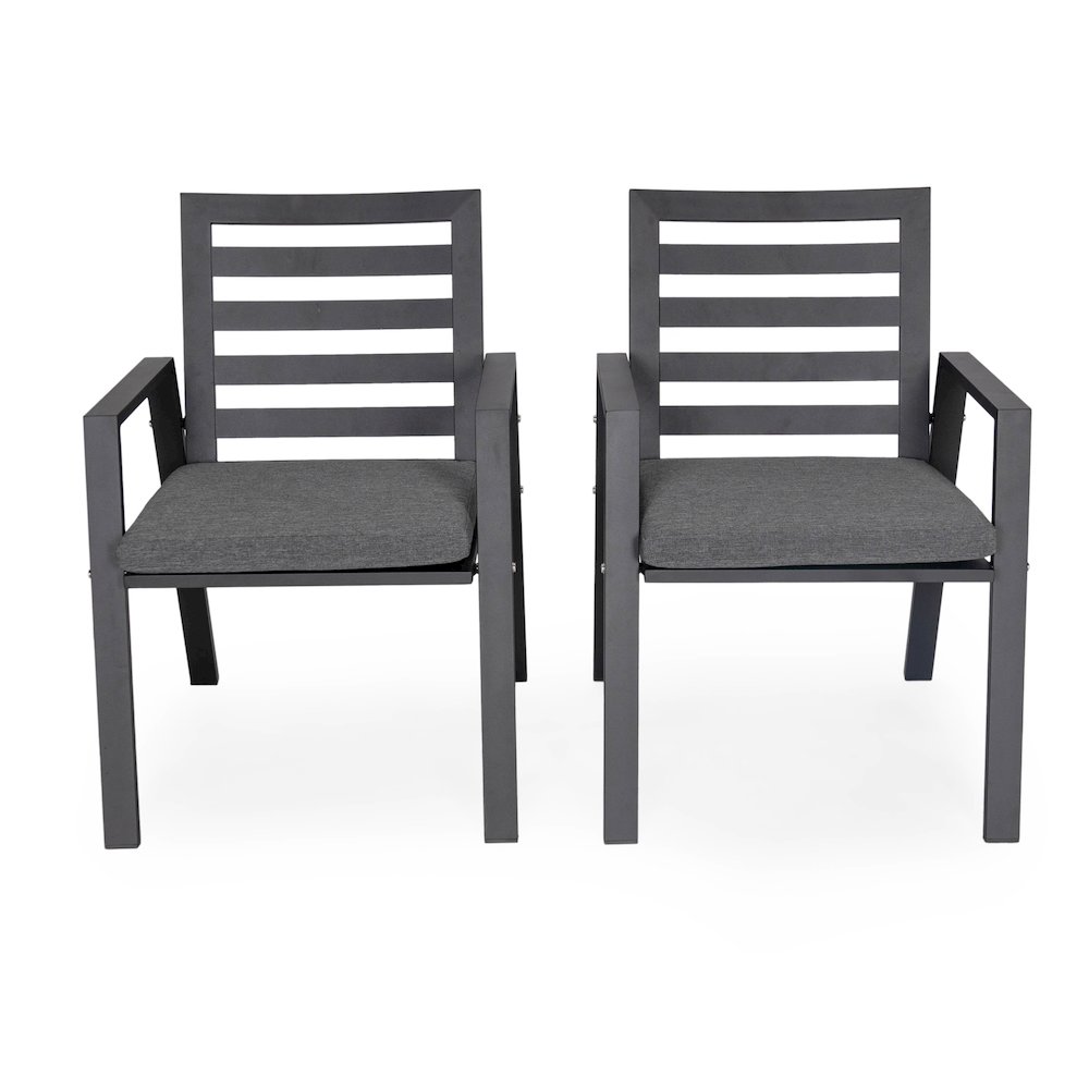 Chelsea Modern Patio Dining Armchair Set of 2. Picture 104