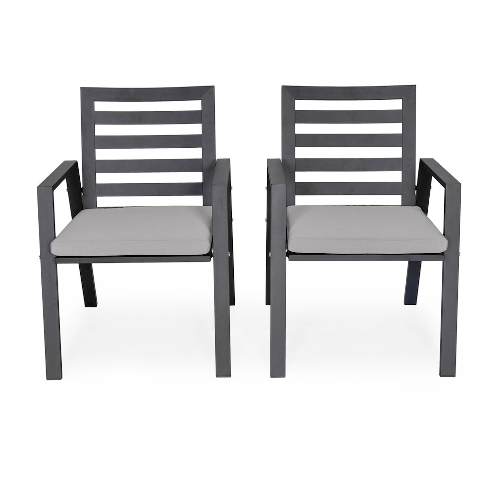 Chelsea Modern Patio Dining Armchair Set of 2. Picture 124