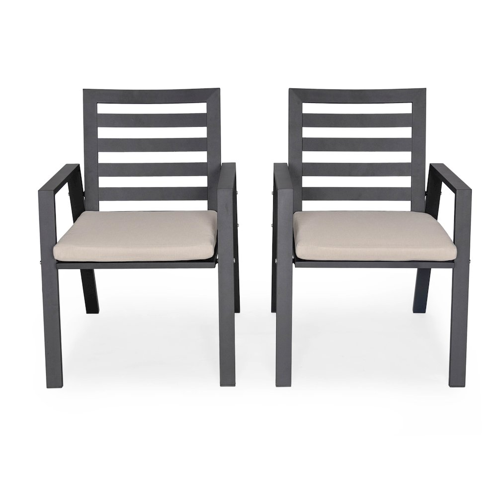 Chelsea Modern Patio Dining Armchair Set of 2. Picture 99