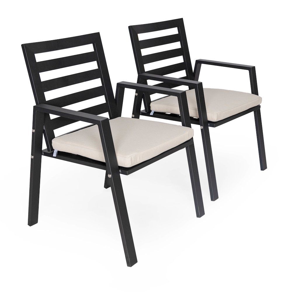 Chelsea Modern Patio Dining Armchair Set of 2. Picture 100