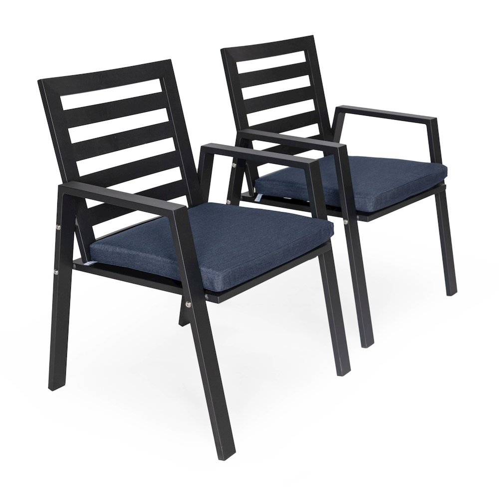 Chelsea Modern Patio Dining Armchair Set of 2. Picture 115