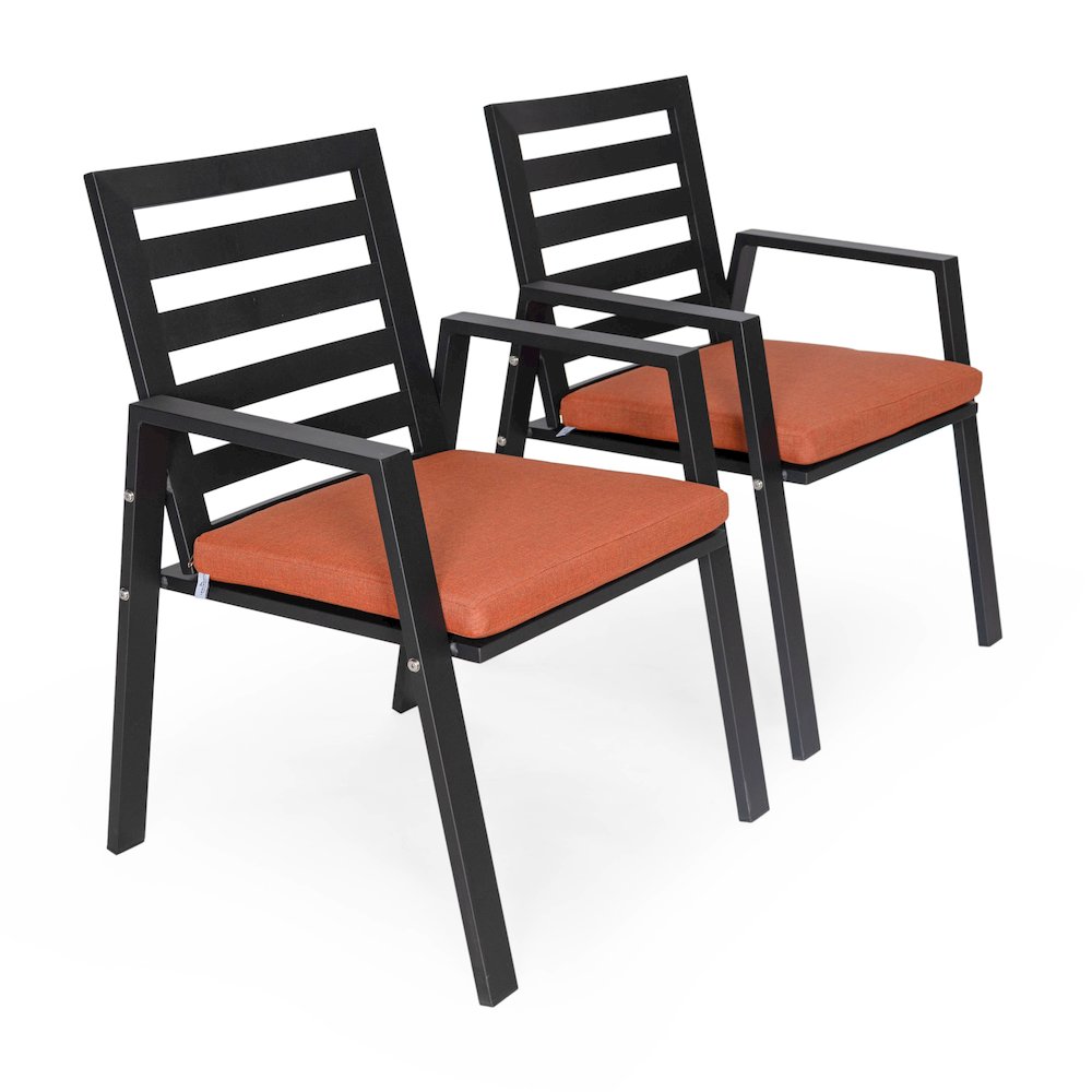 Chelsea Modern Patio Dining Armchair Set of 2. Picture 110