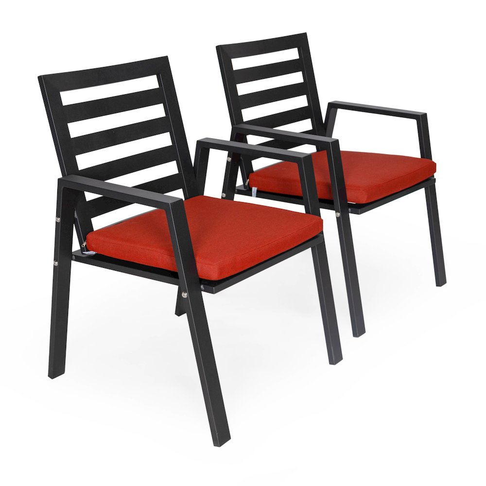 Chelsea Modern Patio Dining Armchair Set of 2. Picture 120