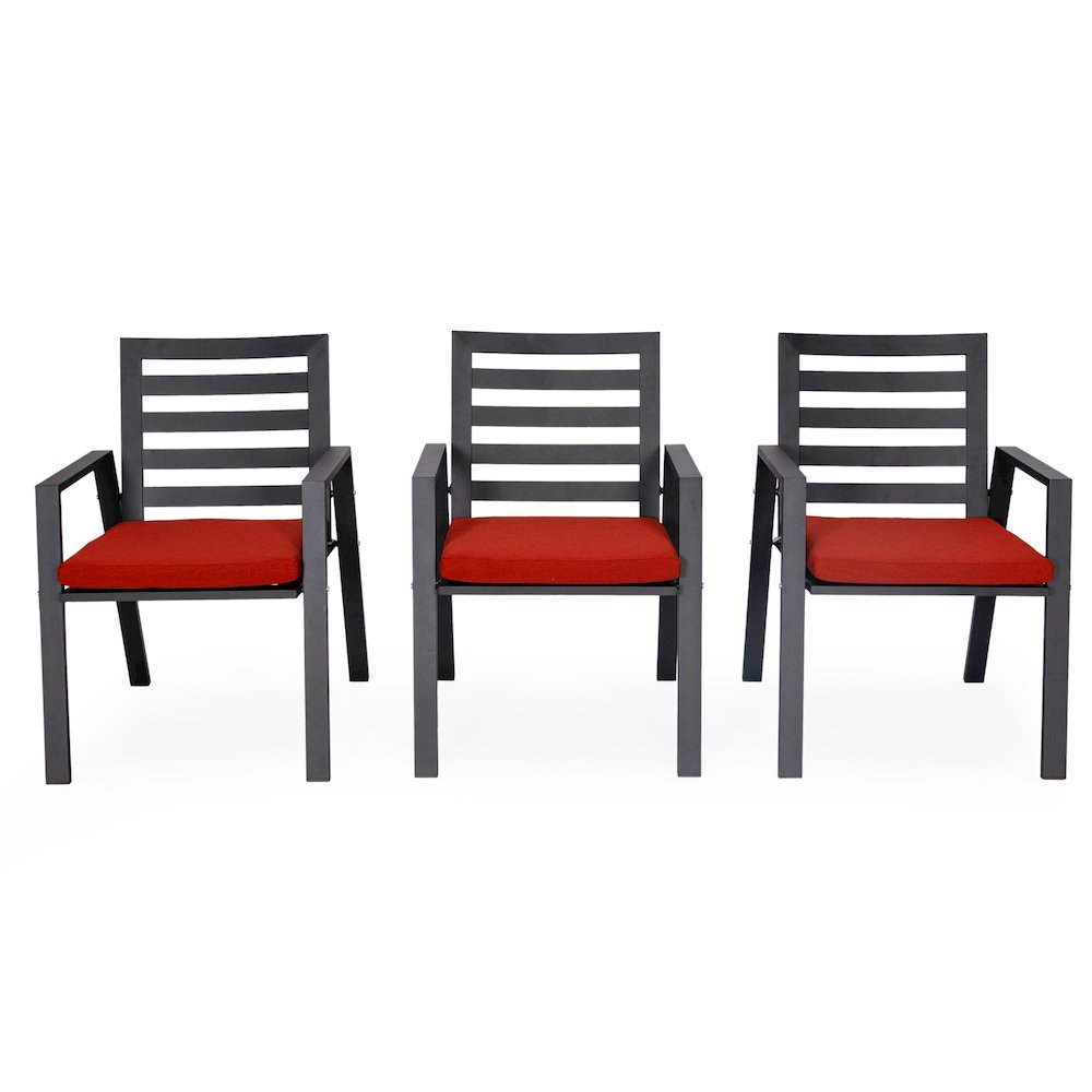 Chelsea Modern Patio Dining Armchair Set of 2. Picture 121