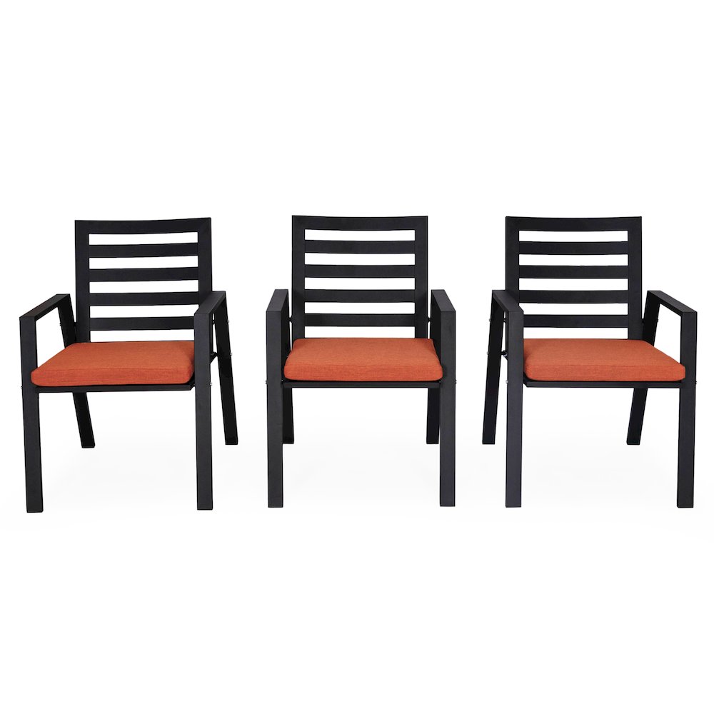 Chelsea Modern Patio Dining Armchair Set of 2. Picture 111
