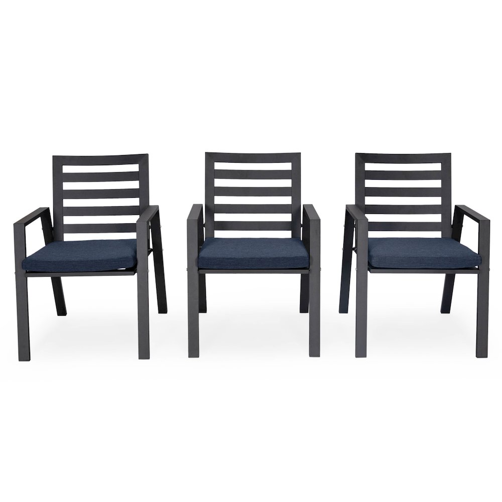 Chelsea Modern Patio Dining Armchair Set of 2. Picture 116