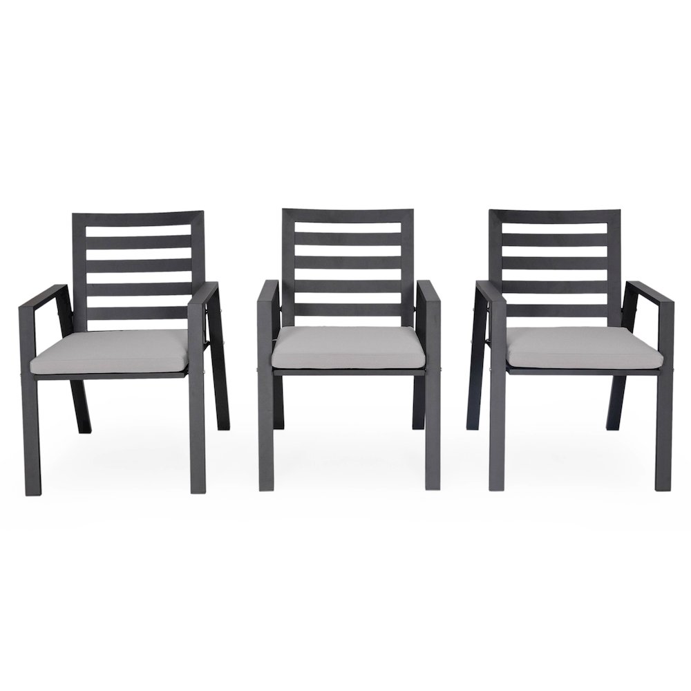 Chelsea Modern Patio Dining Armchair Set of 2. Picture 126