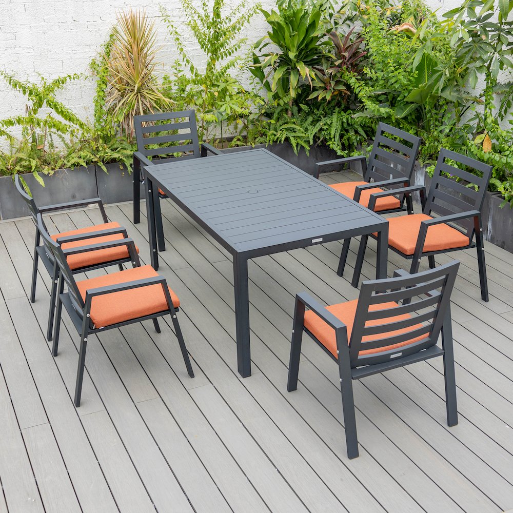 Chelsea Modern Patio Dining Armchair Set of 2. Picture 162