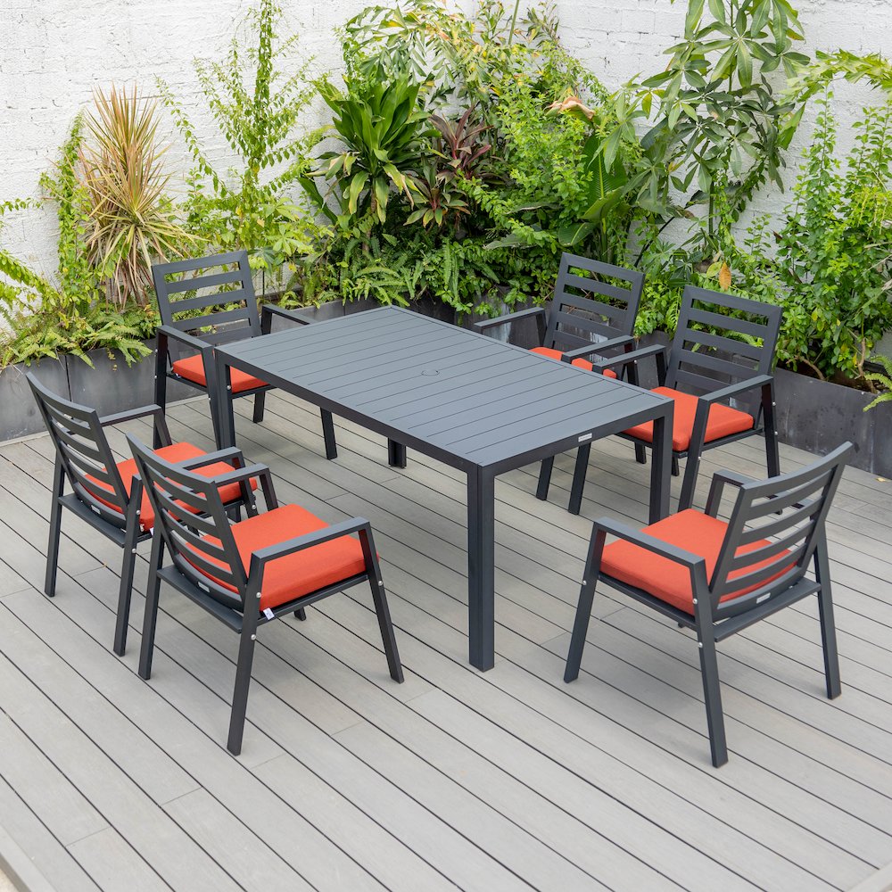 Chelsea Modern Patio Dining Armchair Set of 2. Picture 175