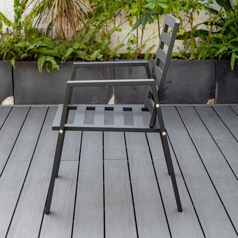 Chelsea Modern Patio Dining Armchair Set of 2. Picture 23