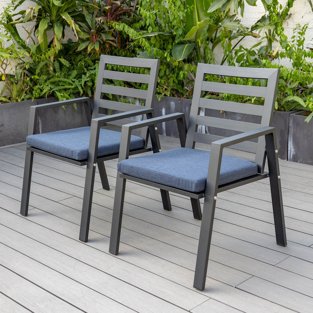 Chelsea Modern Patio Dining Armchair Set of 2. Picture 75