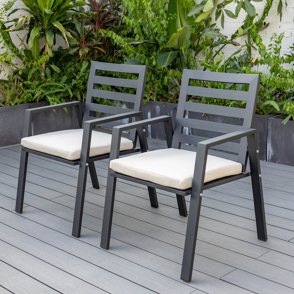 Chelsea Modern Patio Dining Armchair Set of 2. Picture 28