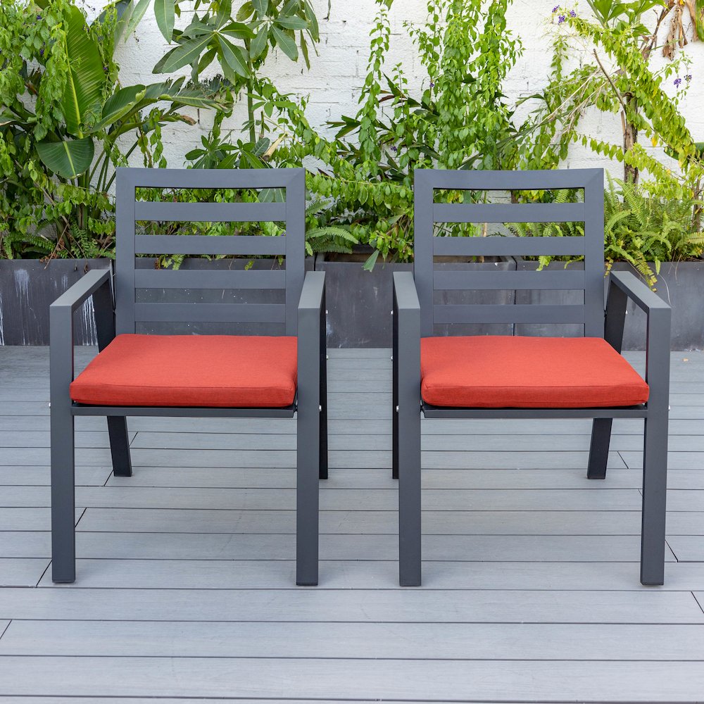 Chelsea Modern Patio Dining Armchair Set of 2. Picture 83