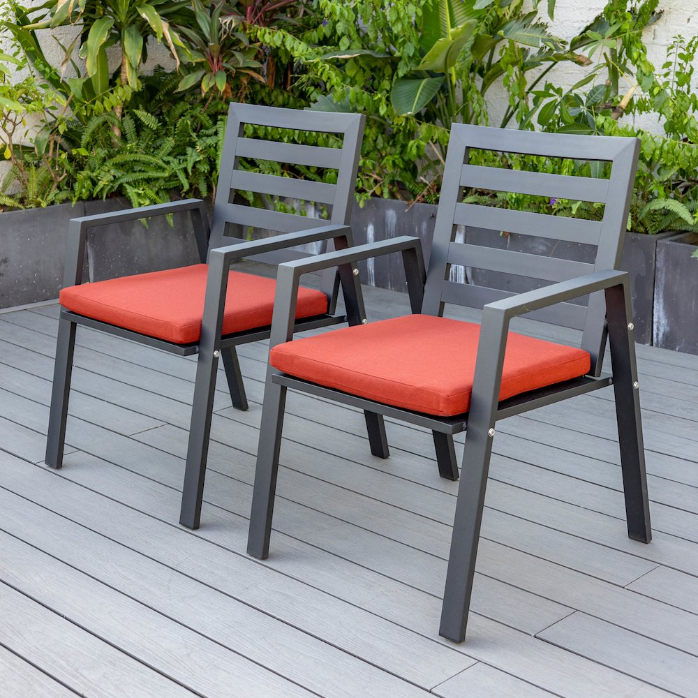 Chelsea Modern Patio Dining Armchair Set of 2. Picture 84
