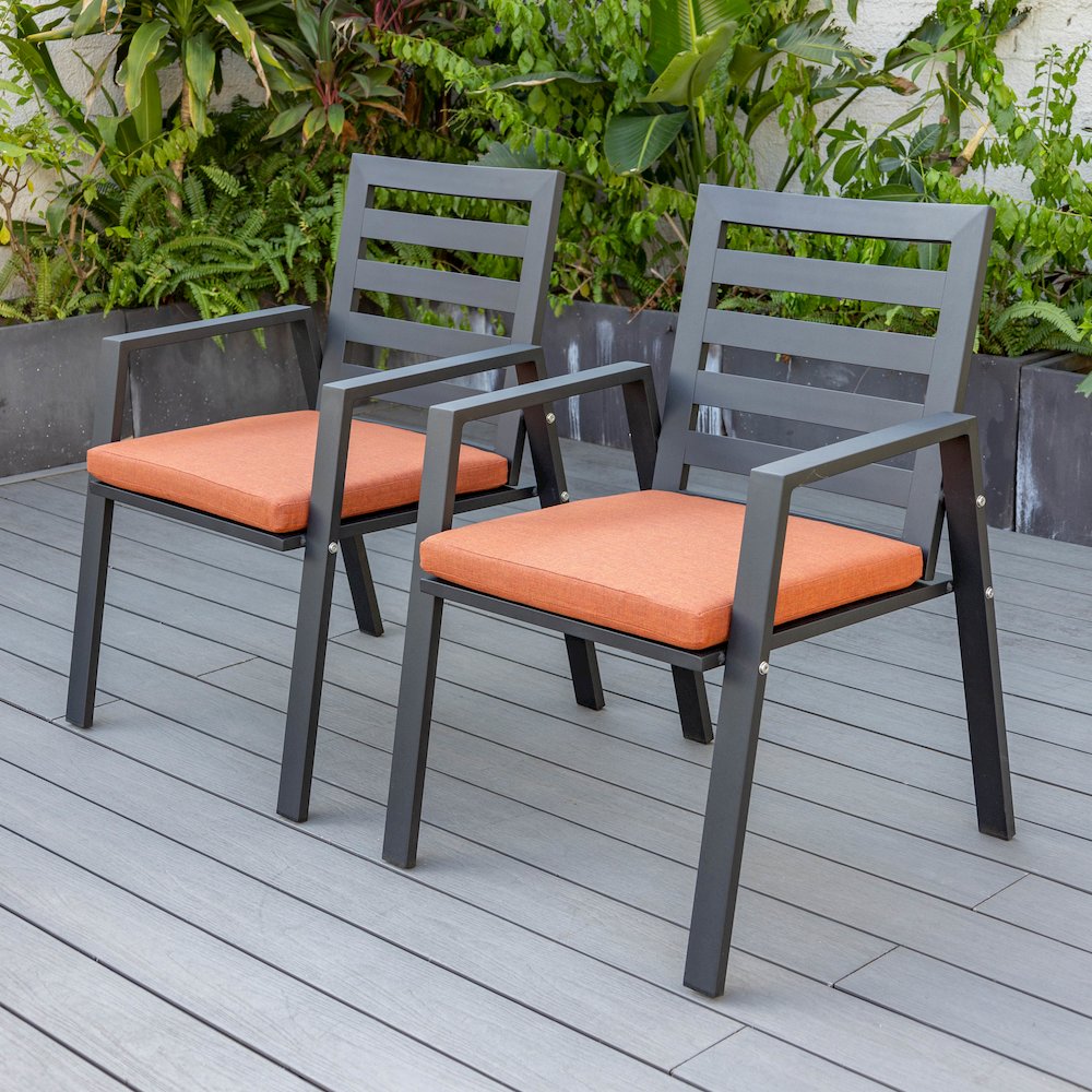 Chelsea Modern Patio Dining Armchair Set of 2. Picture 44