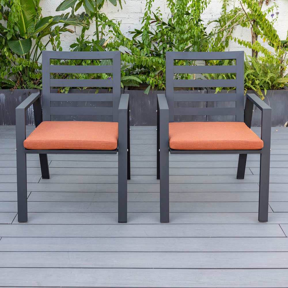 Chelsea Modern Patio Dining Armchair Set of 2. Picture 45
