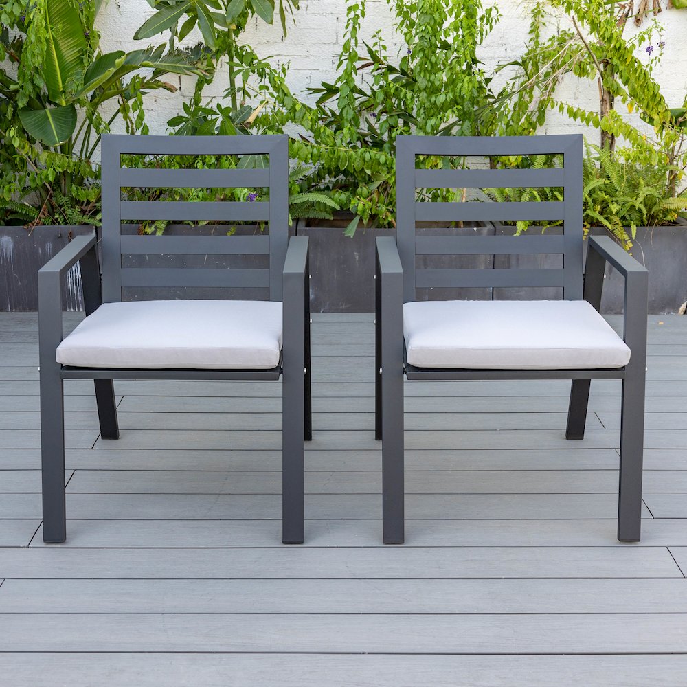 Chelsea Modern Patio Dining Armchair Set of 2. Picture 91