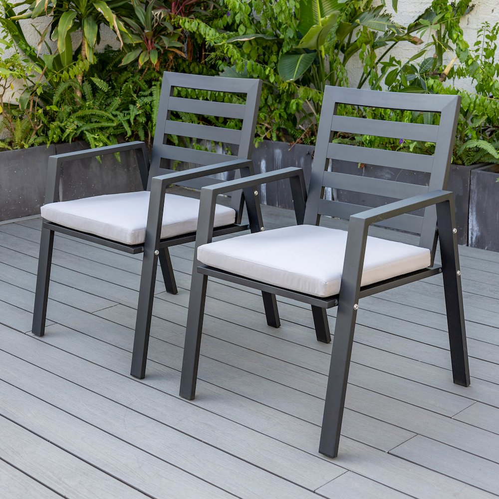 Chelsea Modern Patio Dining Armchair Set of 2. Picture 92