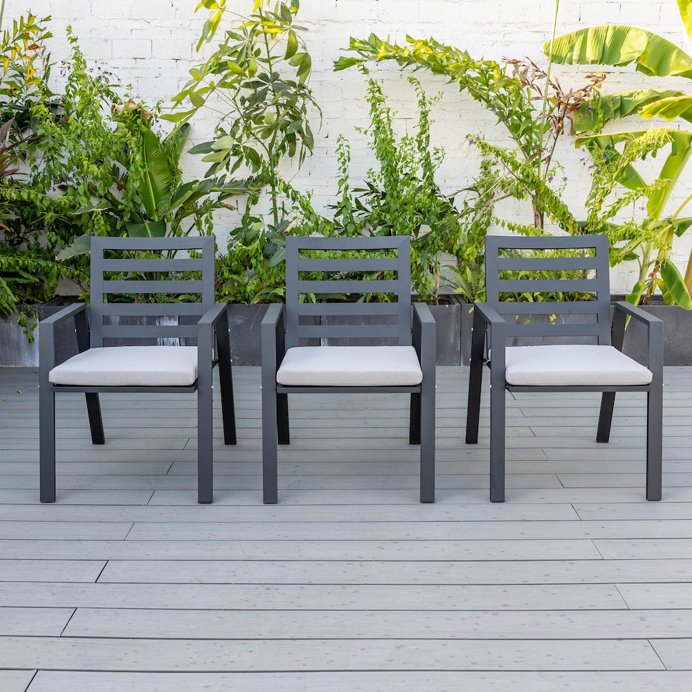 Chelsea Modern Patio Dining Armchair Set of 2. Picture 94