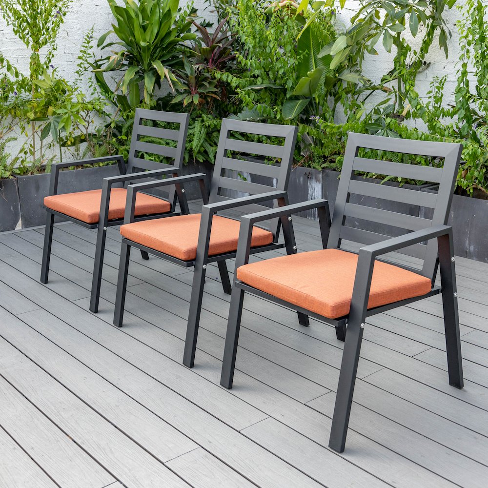 Chelsea Modern Patio Dining Armchair Set of 2. Picture 47