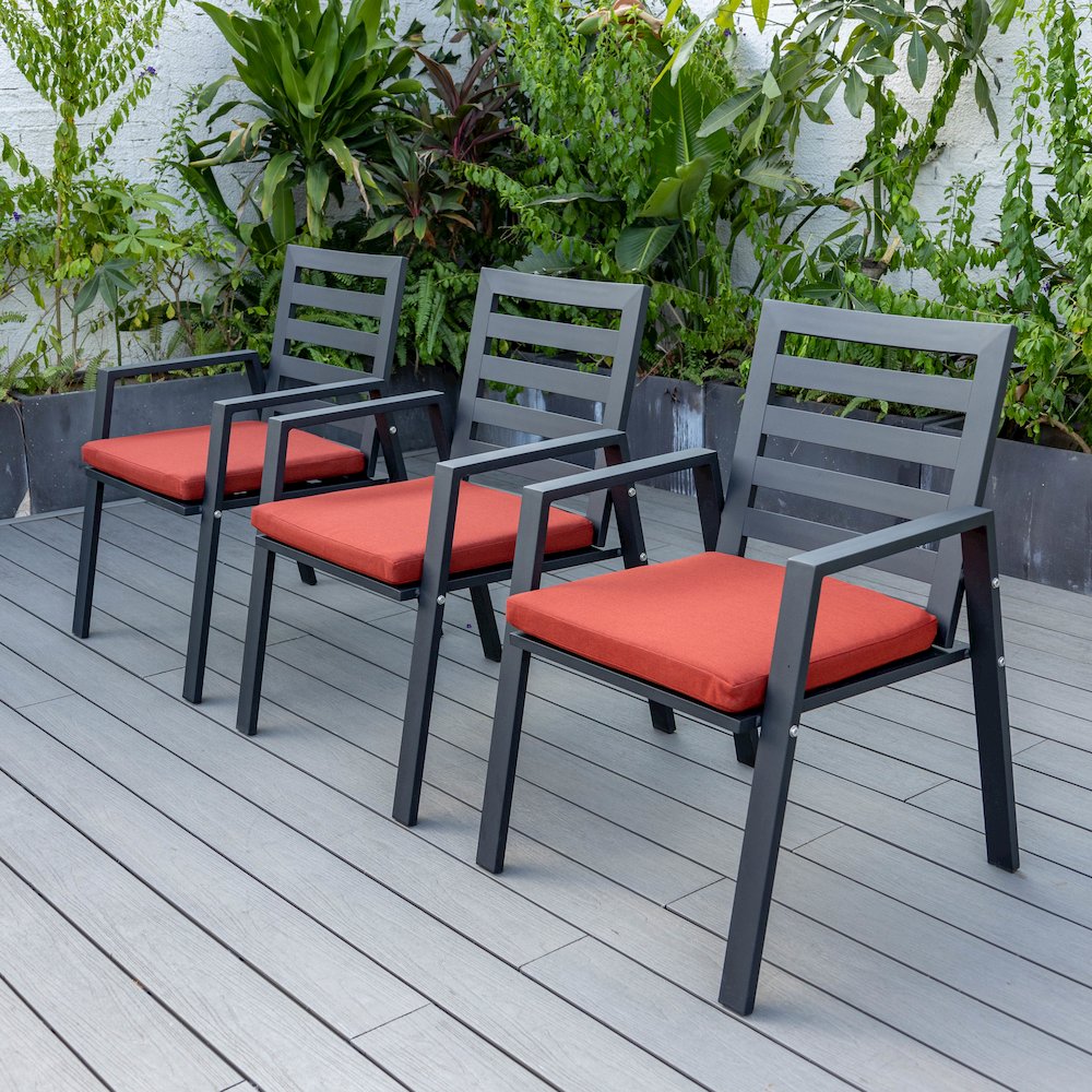 Chelsea Modern Patio Dining Armchair Set of 2. Picture 85