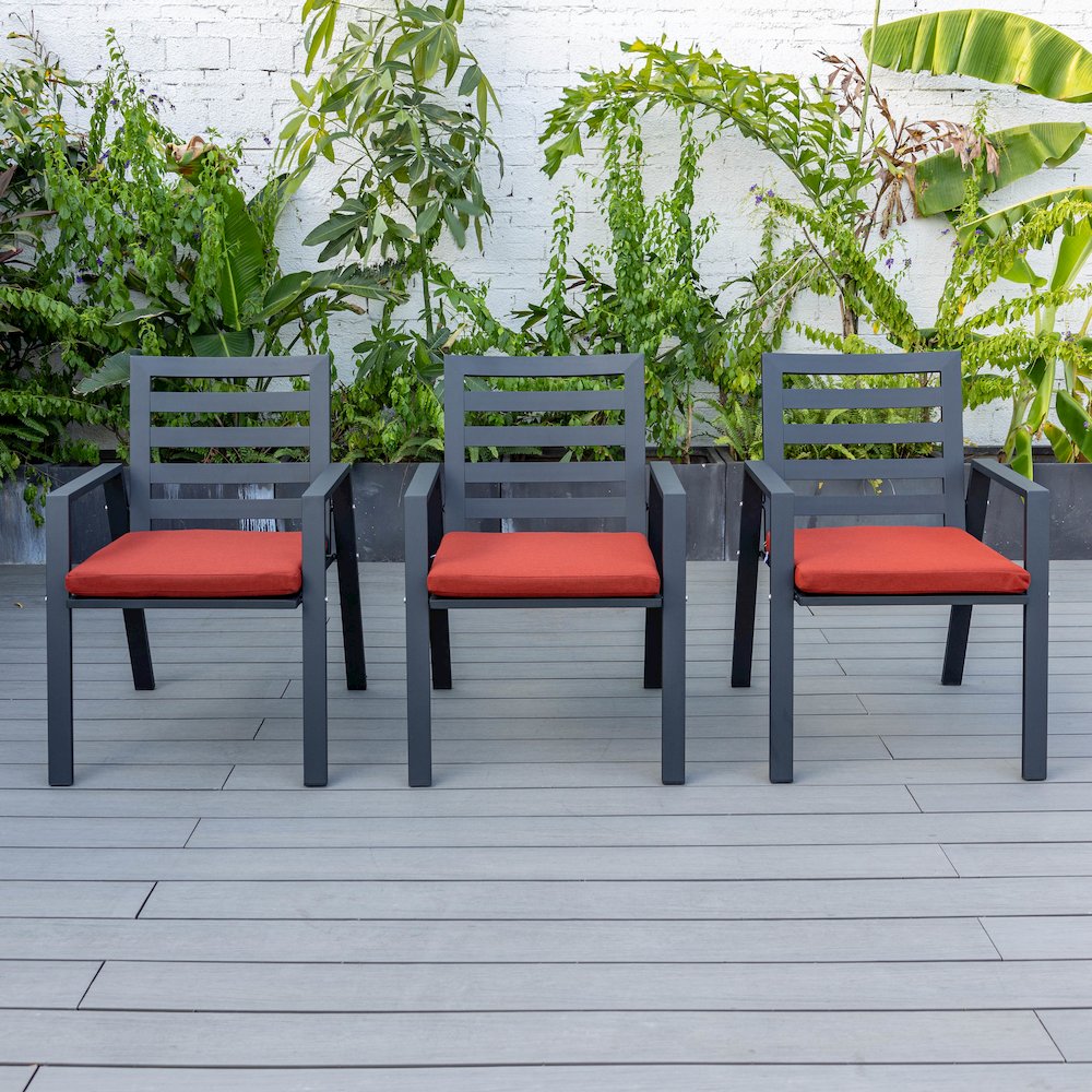 Chelsea Modern Patio Dining Armchair Set of 2. Picture 86