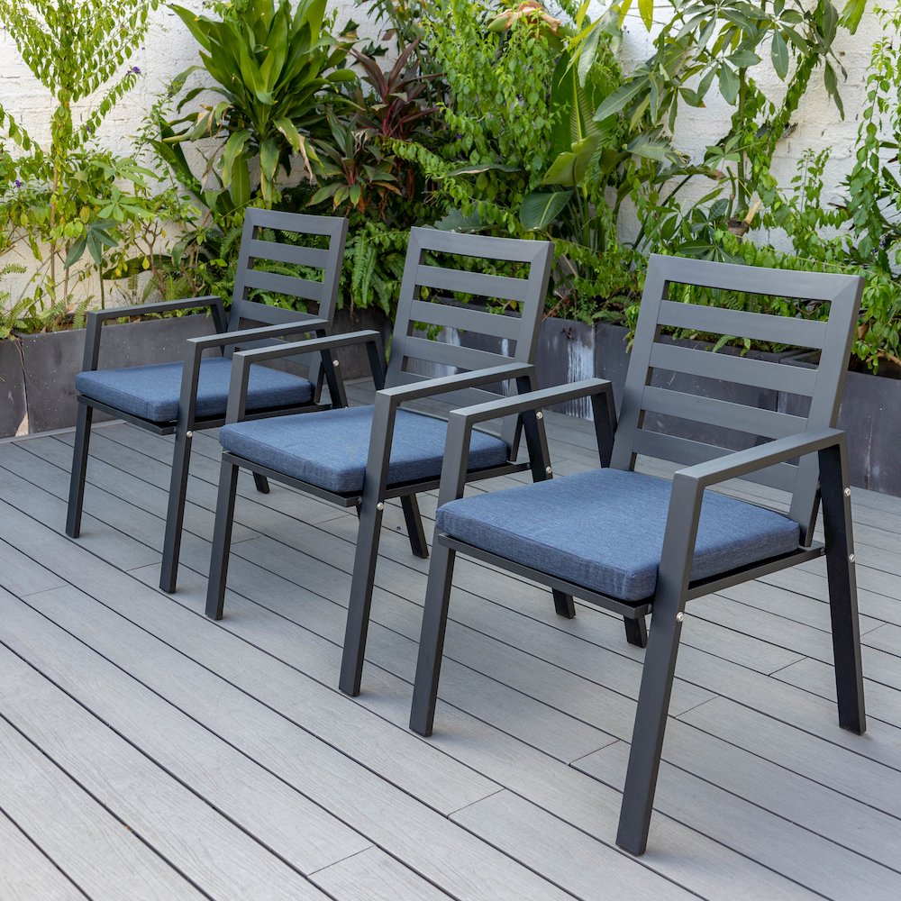Chelsea Modern Patio Dining Armchair Set of 2. Picture 78