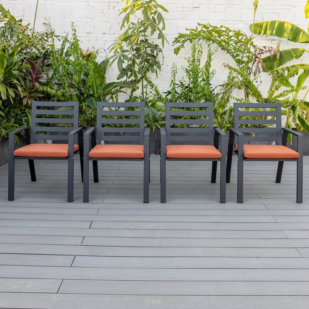 Chelsea Modern Patio Dining Armchair Set of 2. Picture 48
