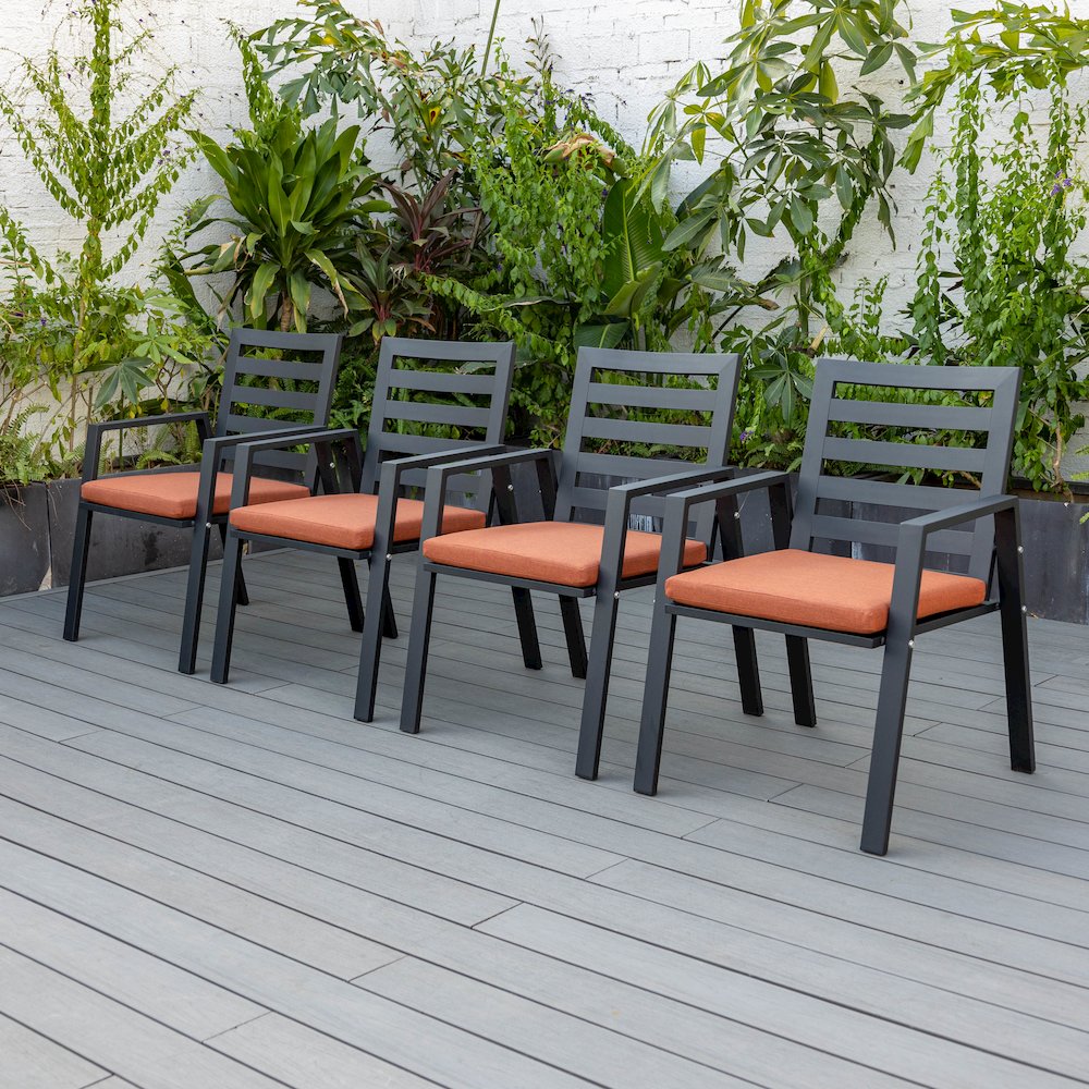 Chelsea Modern Patio Dining Armchair Set of 2. Picture 49