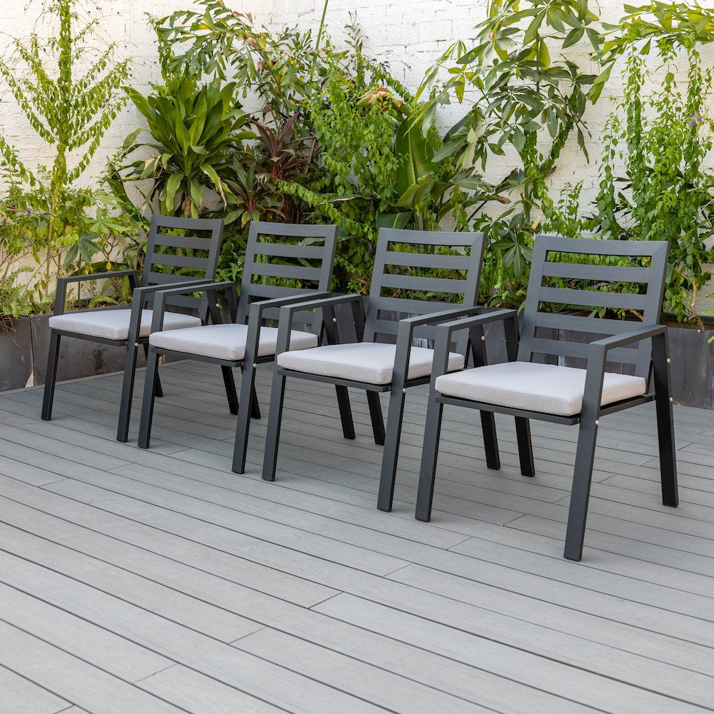 Chelsea Modern Patio Dining Armchair Set of 2. Picture 95