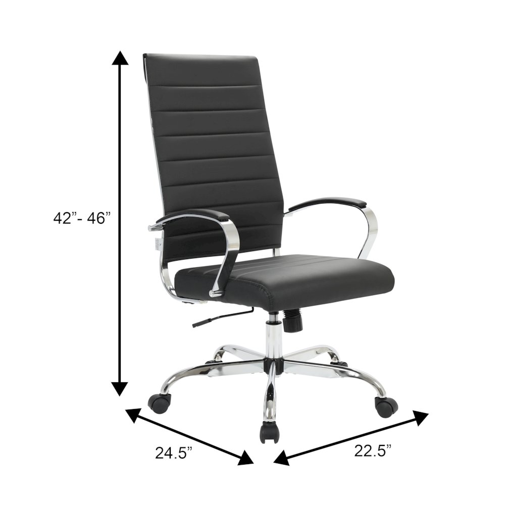 Benmar High-Back Leather Office Chair. Picture 24