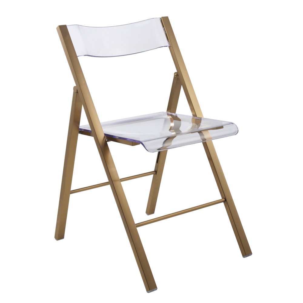 Menno Mid-Century Modern Acrylic Folding Chair. Picture 9